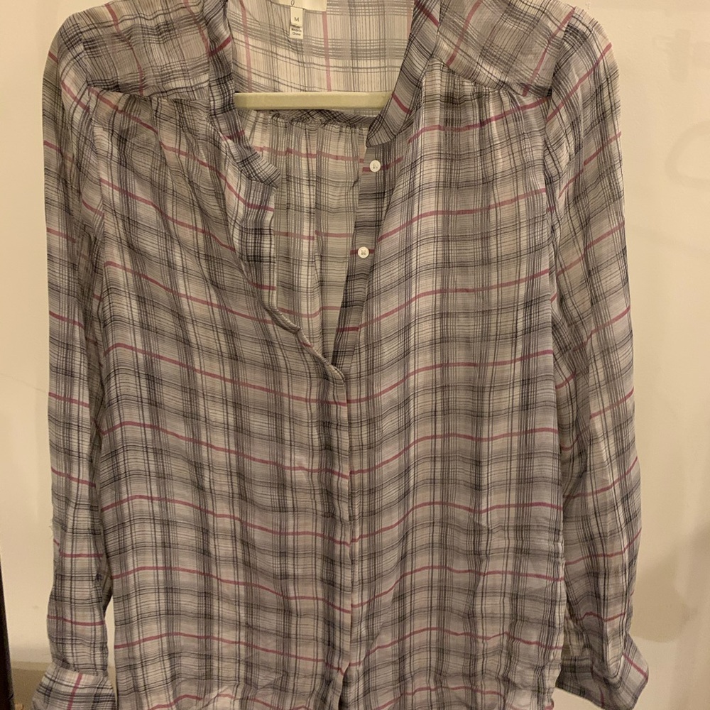 Joie check bloues (silk)- size M